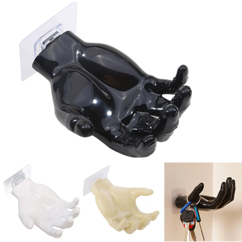 Multifunctional Hooks Self Adhesive Wall Hooks Self Adhesive Hooks Wall Mounted Basin Hook Kitchen Hook Home Storage Accessories Bathroom Organizer Palm Up Hook Soap Holder Finger Hand Shape Design Wall Hanger Hooks Bathroom Storage Display Rack Decor Home Organization