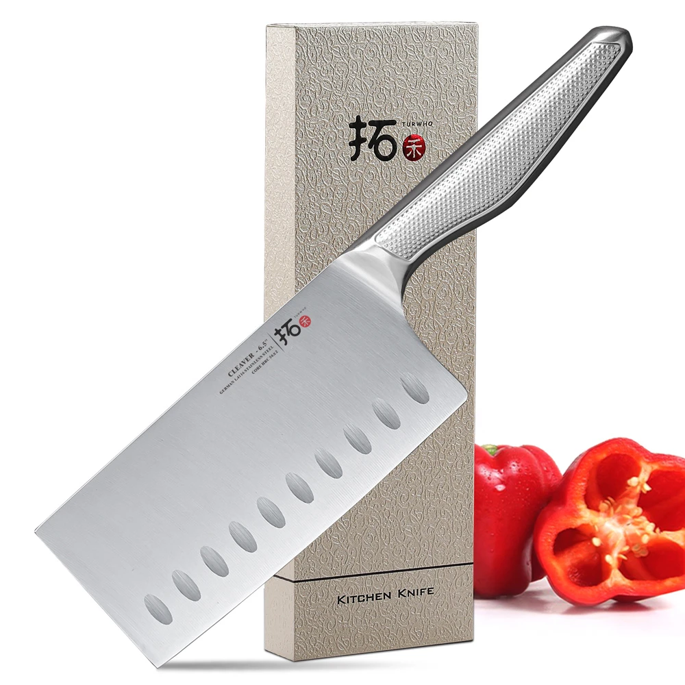 TURWHO 6.5 Inch Professional Chinese Cleaver Chef Knife High Carbon