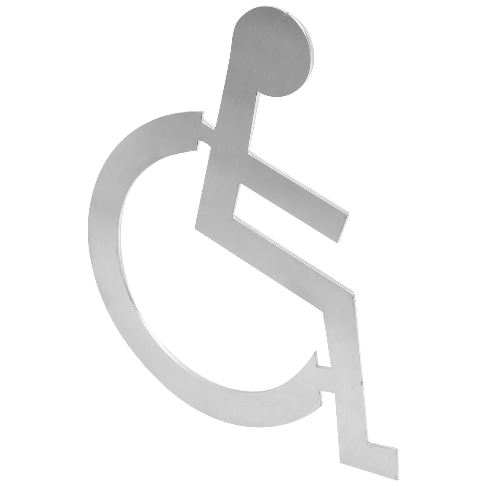 

Disabled Signs Emblems Wheelchair for Restroom Toilet Lavatory Stainless Steel Metal