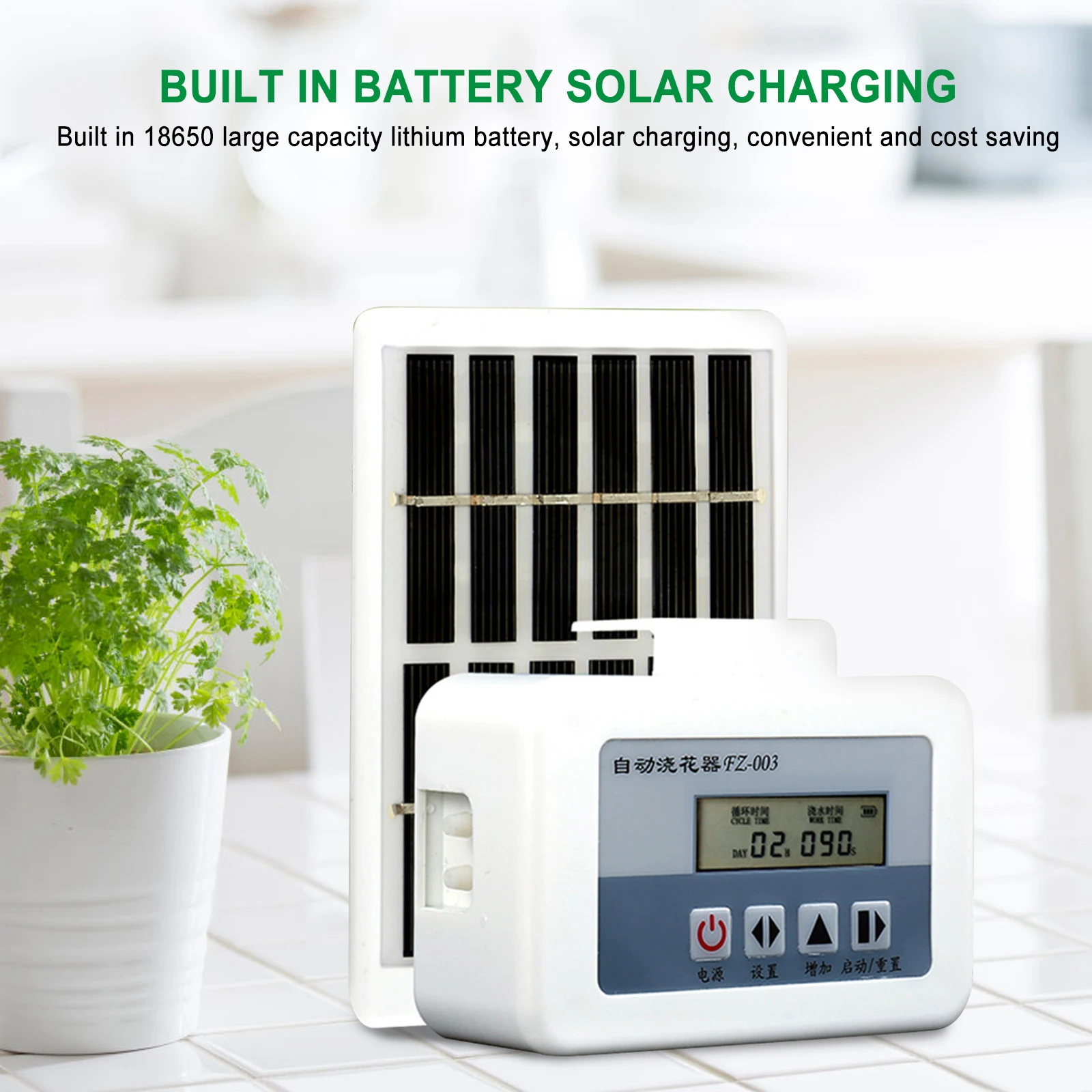 

Outdoor Watering Timer Solar Garden Automatic Watering Device Outdoor Plant Automatic Irrigation Solar Charge Timer System