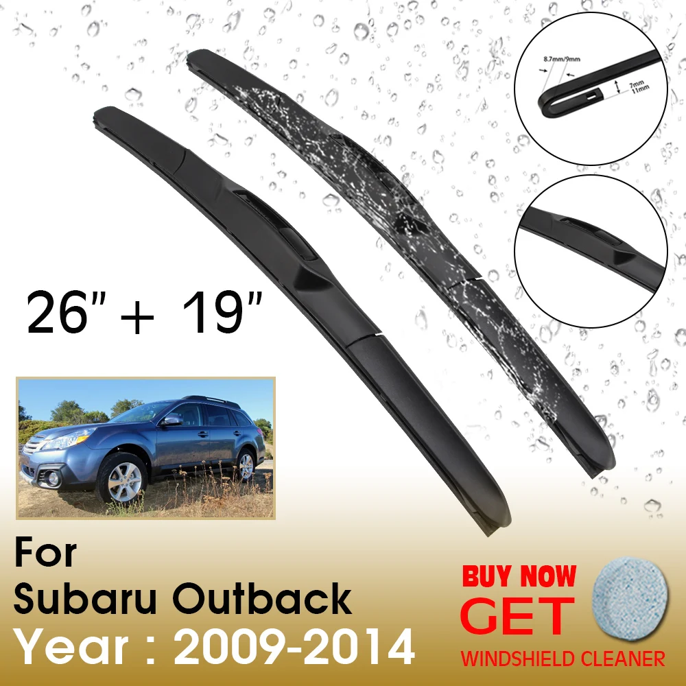 Car Wiper Blade For Subaru Outback 26"+19" 2009 2014 Front Window