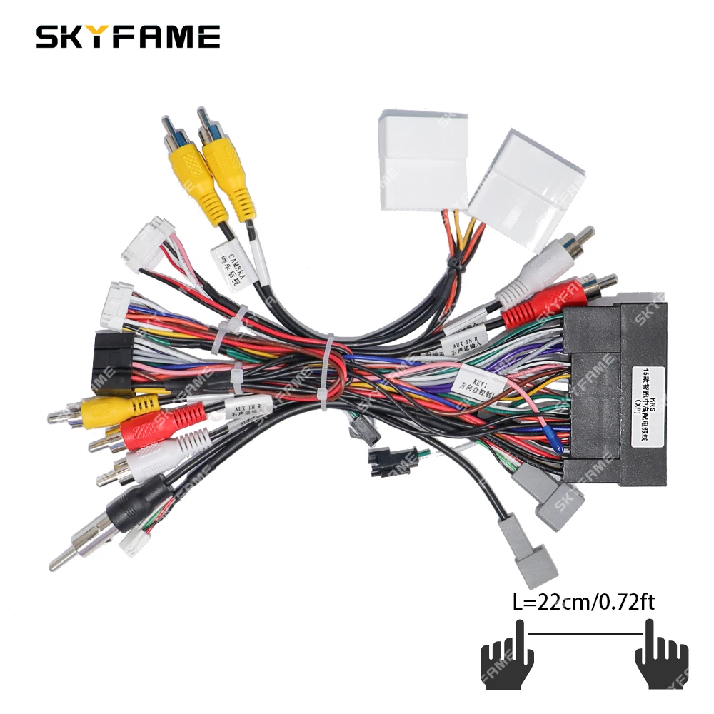 Car 16pin Wiring Harness Adapter Canbus Box Decoder Power Cable For Hyundai ix45 Kia Sportage K3 Sorento Cerato HY-SS-04 car wire cable adapter