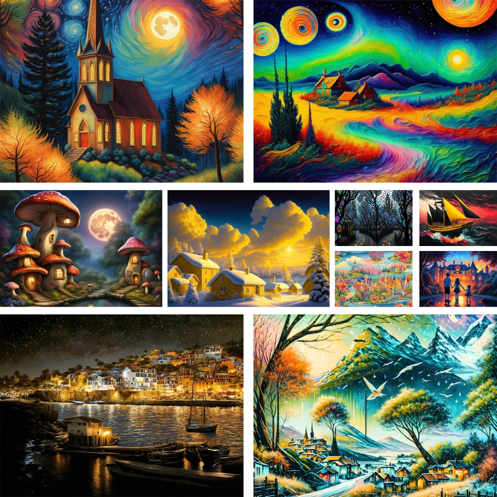 

Дом мечты пейзаж краска по номерам для взрослых DIY Наборы для творчества для взрослых настенный Декор персонализированные идеи подарка Прямая поставка Лидер продаж