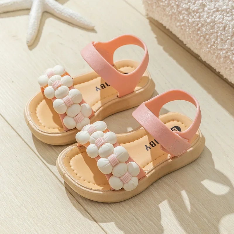 

2024 New Children's Slippers Summer Girls and Boys Bathroom Home Anti slip Beach Shoes Soft Soled Baby Sandals