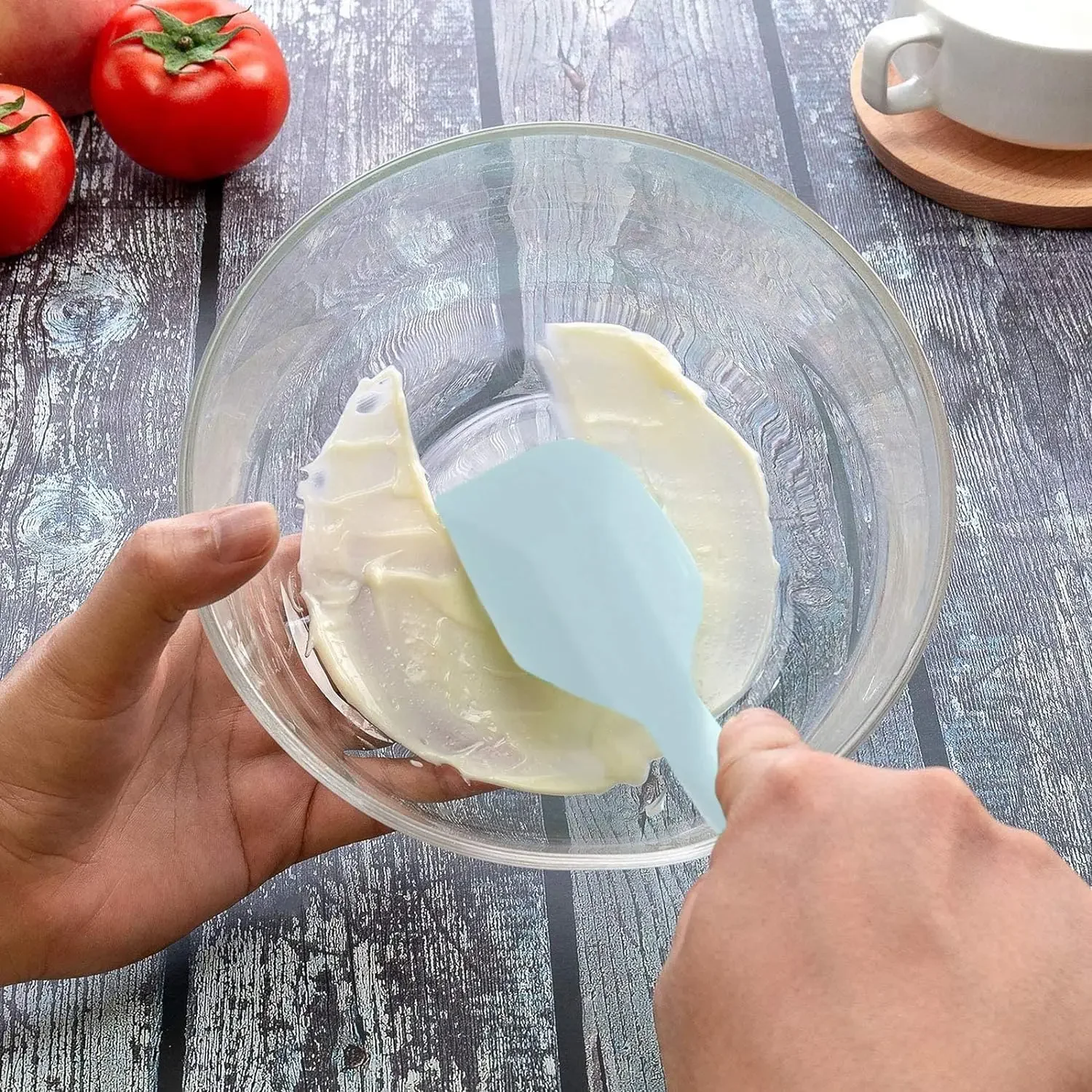 Silicone Spatula Set Food Grade Non-Stick Heat Resistant Baking Tools 009