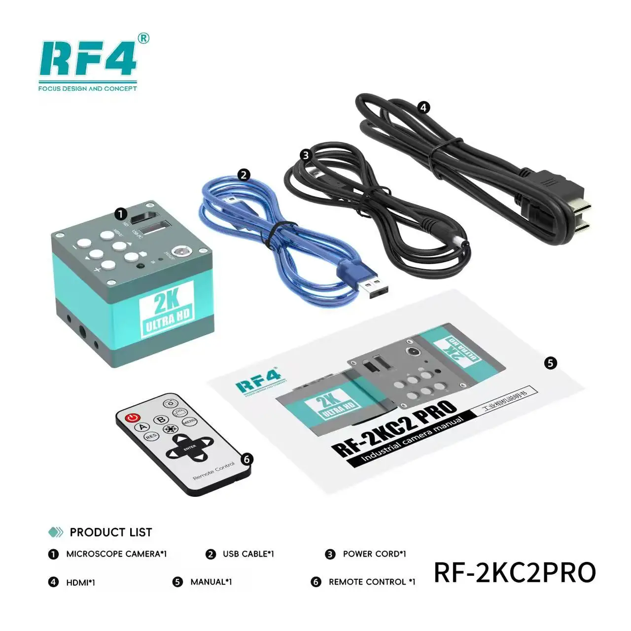 RF4 RF-2KC2 Pro 4K Ultra HD Microscope Camera 1 RF4 RF-2KC2 Pro 4K Ultra HD Microscope Camera 1