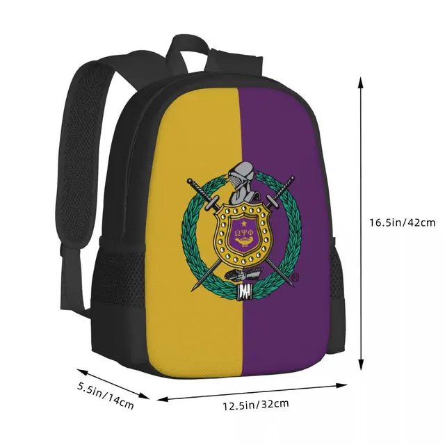Omega Fraternity Psi Phi OPP Travel Laptop Backpack, Business College School Computer Bag Gift for Men & Women - Image 3
