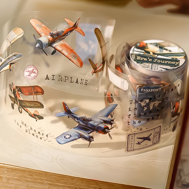 4롤 빈티지 여행 와시 테이프, 다용도 다중 장면 장식, 저널링을 위한 레트로 스토리텔링 테이프, 선물용으로 이상적