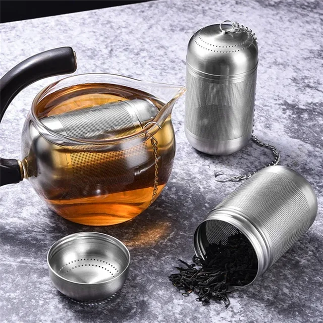Stainless Steel Tea Strainer Infuser Ball Fine Mesh Filter For Coffee Spice Seasoning Teapot
