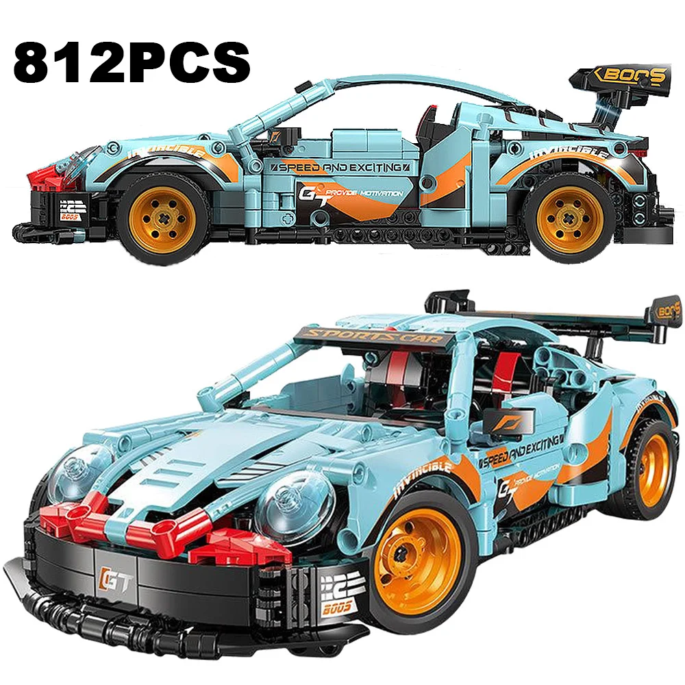 

812PCS Technical GT Hypercar Racing Building Blocks Super Speed Sportcars Assemble Bricks Model Vehicle Toy Kids Adult For Gift