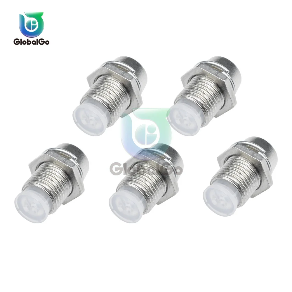 Lamp Holder 10Pcs 3mm 5mm LED Metal Lamp Holder Socket Adapter Mount Panel Display Base Rubber