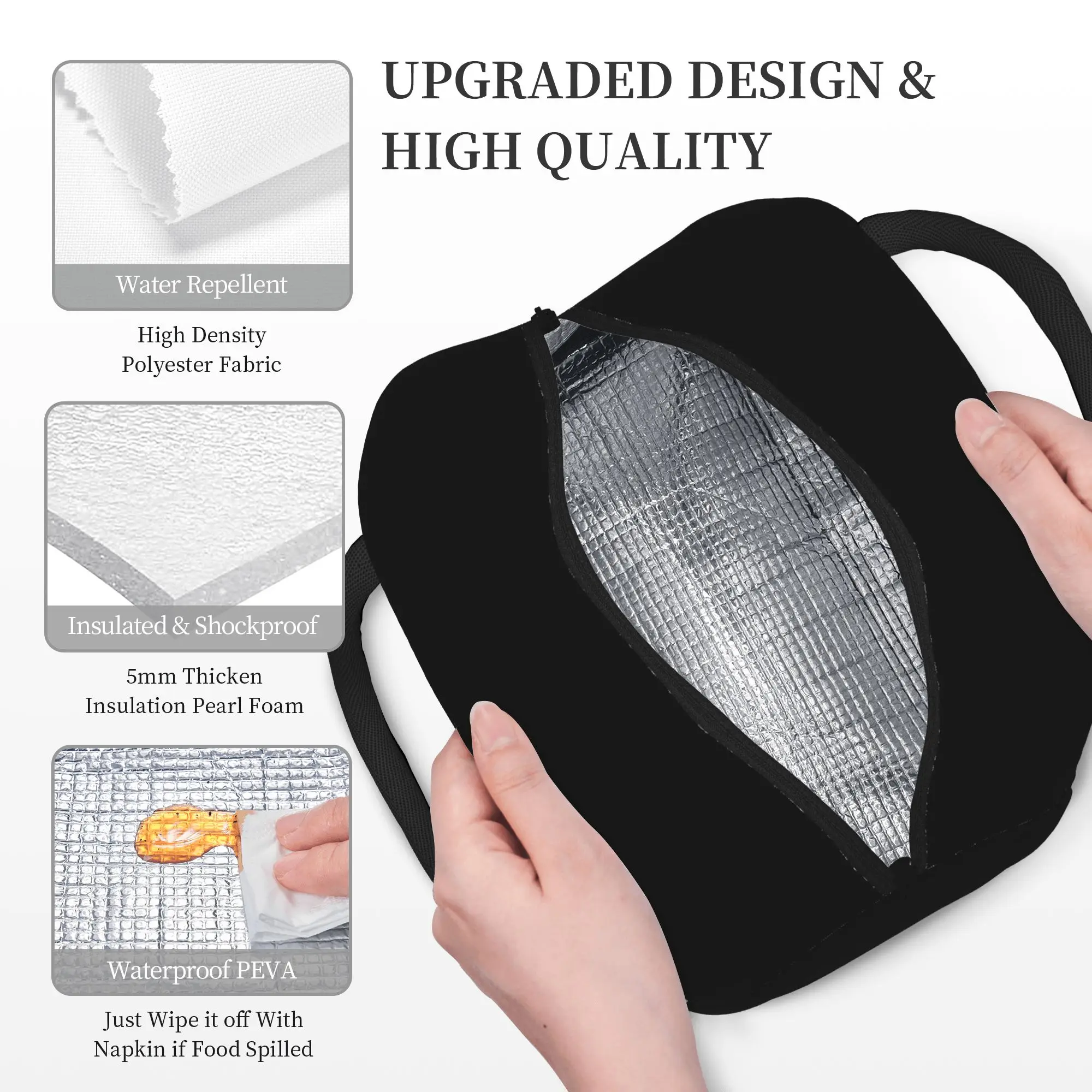 모든 사람은 거짓말을 한다 Dr Gregory Insulated Lunch Bags 대용량 하우스 Md 재사용 가능한 쿨러백 토트 도시락 가방 음식 핸드백