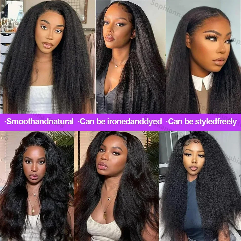 30 Inch Human Hair Indian 12A Kinky Straight 3 Bundles Raw Virgin Unprocessed Yaki Straight Double Weft Bulk Braiding Hair 6