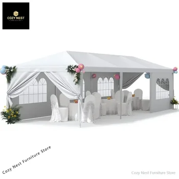 Baldacchino da esterno, tenda da campeggio, gazebo resistente, per feste, matrimoni, con pareti laterali rimovibili, riparo impermeabile 1