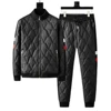 Mens Y2k Suit Autumn Winter Thick Warm Cold-Proof Suit Windproof Fashion Brand High Collar Cotton Coat Trousers Two-Piece Suit 5