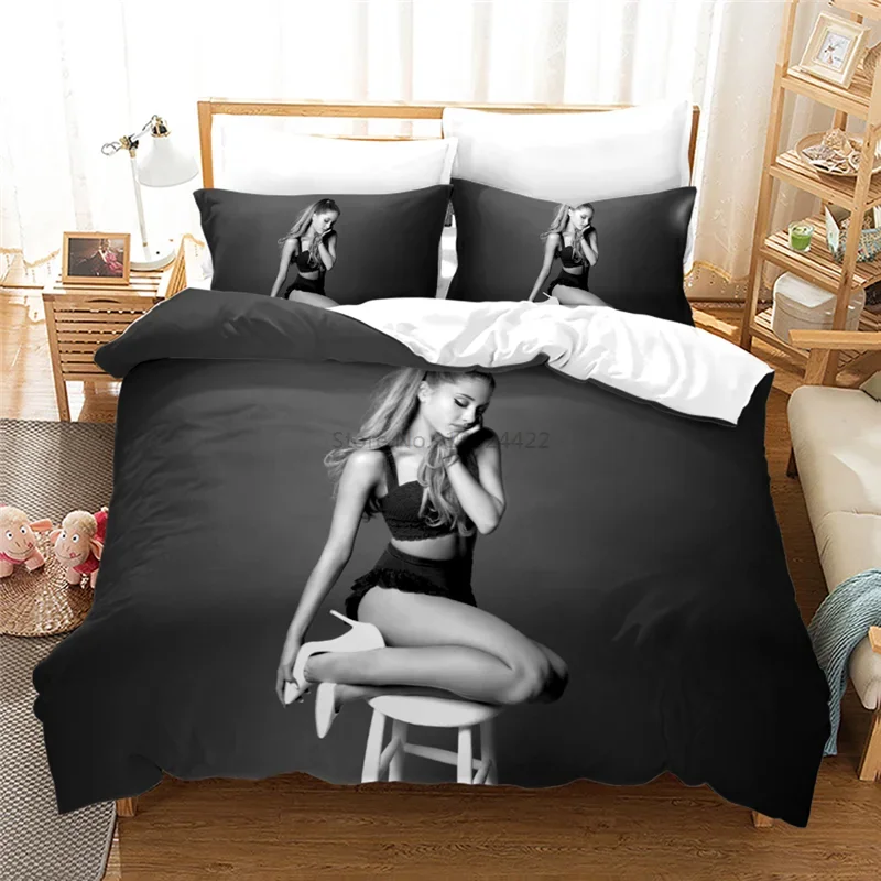 Home Textile Ariana Grande Singler Printed 3d Bedding Set Bed Linen Bedclothes Duvet Cover Set Pillowcase 2/3pcs Queen King Size 3