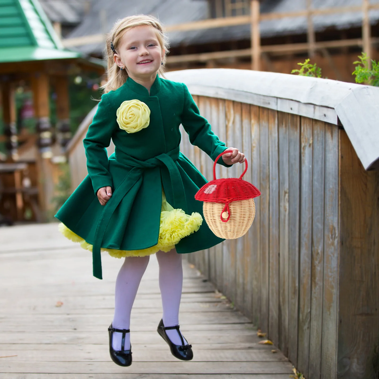 

Plant Basket For Girls For Kids Chocolates Candy Handbag Decor Costume Rattan for Children Funny Woven Recchiuti