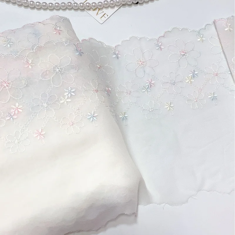 

14Yards Chiffon Lace Fabric for Underwear Bra Fringe Trim Party Wedding Dress Curtain Decor Sewing Materials