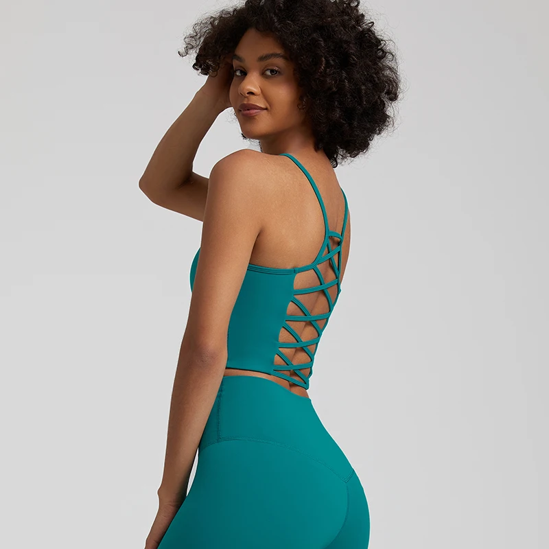 Wholesale Cheap Yoga Tank Top with Built in Bra Backless Sexy