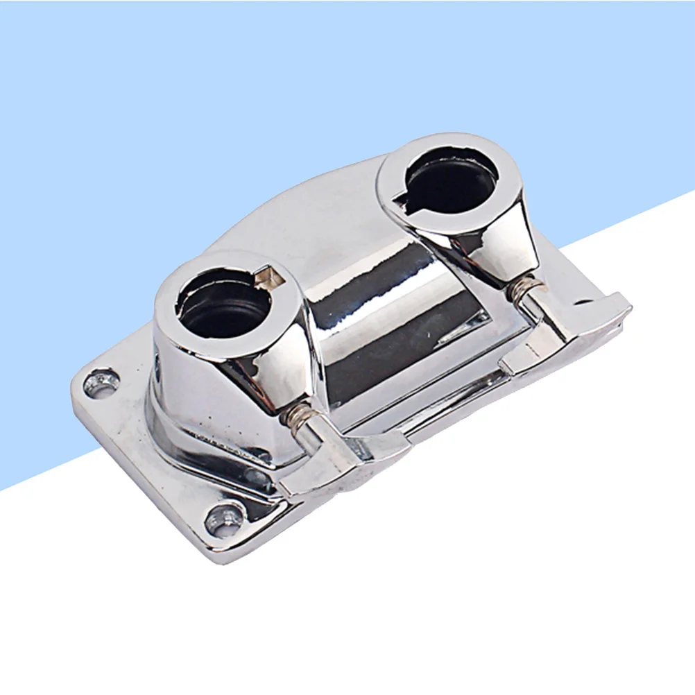 

1Pc tom cymbal holder clamp Tom Cymbal Holder Clamp Double Hole Drum Holder Base Plate Musical Instrument Replacement Parts