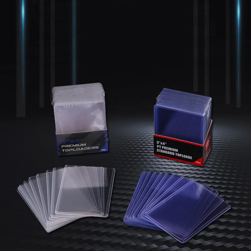 35PT Top Loader Clear Protective Trading Card Topload Holder Hard Plastic Card Sleeves Holder for Baseball Sports Cards card holder card protector idol card protector photo card holder