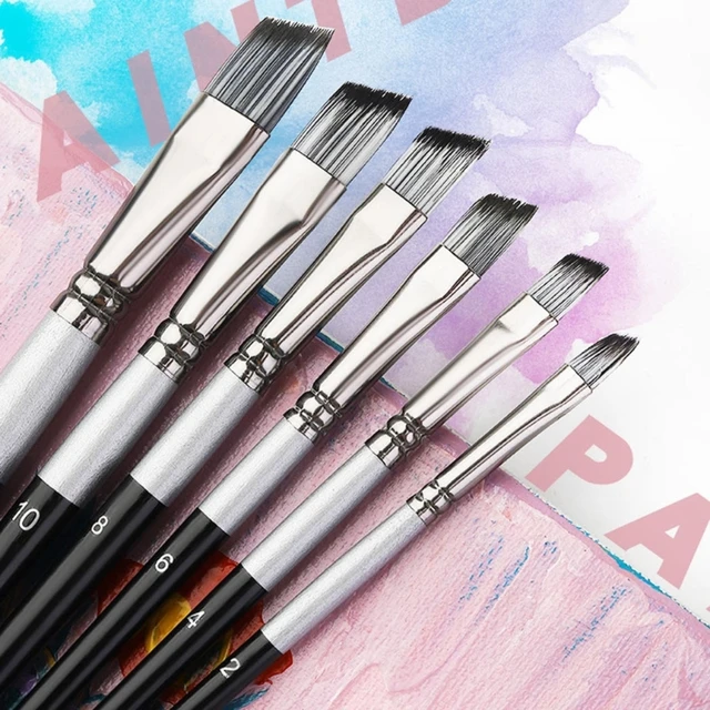 Paint Brushes 6 Pieces Sets, Fine Tip Paint Brush Round Pointed Tip Nylon  Brush - AliExpress