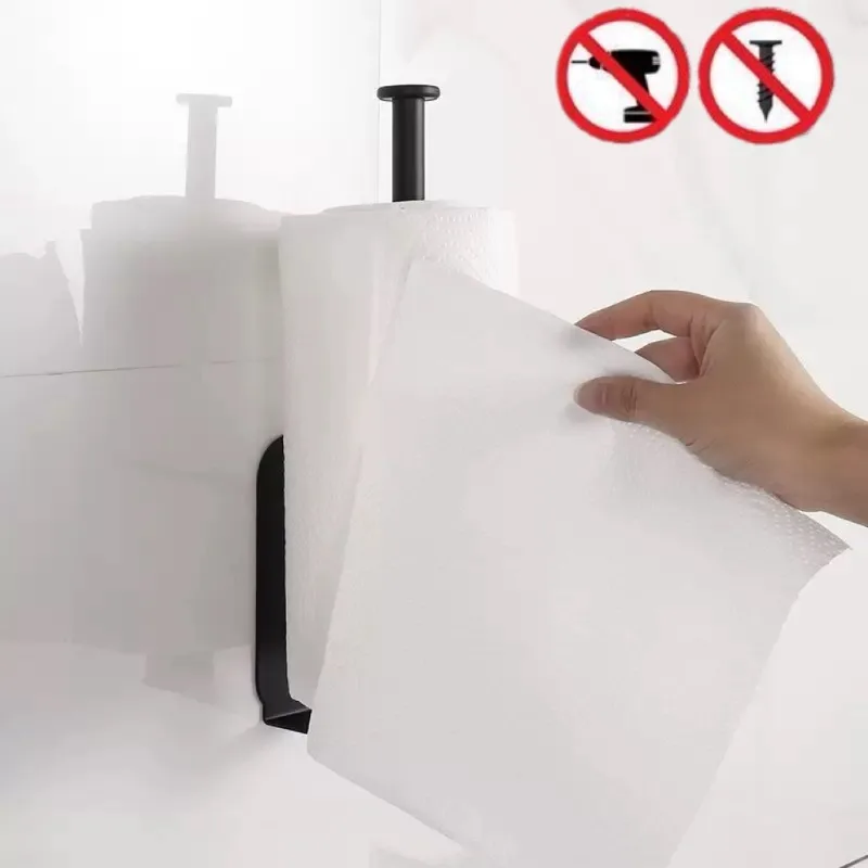 ชั้นวางกระดาษชําระห้องน้ํากระดาษผ้าเช็ดตัวผู้ถือกาวกระดาษดูดซับ WC ห้องครัวฮาร์ดแวร์อุปกรณ์จัดเก็บข้อมูล 1