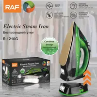 Steam Iron for Clothes,220V 2400W Handheld Electric Iron ,Wireless, Adjustable Temperature,Titanium Infused Ceramic Soleplate 2