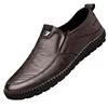 2024 Mens Leather Loafers Non Slip Walking Flats Breathable Outdoor Slip on Casual Shoes for Male Work Office Driving Sneakers 6