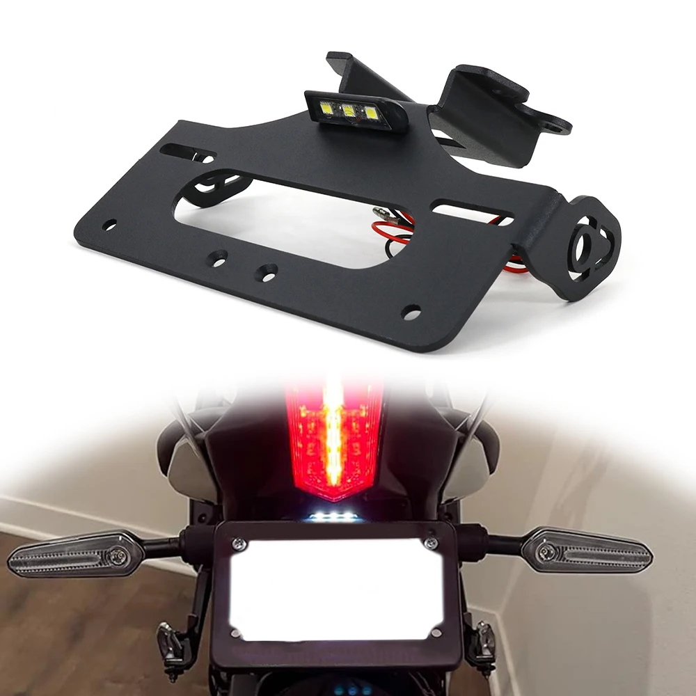 HTTMT Tail Tidy License Plate Holder For Honda CBR 600RR 2007-2011 - Aluminum Fender Eliminator, Black