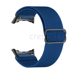 Adjustable Elastic Nylon Scrunchie Band for Watches - Solo Loop Bracelet Accessory (Navy blue)