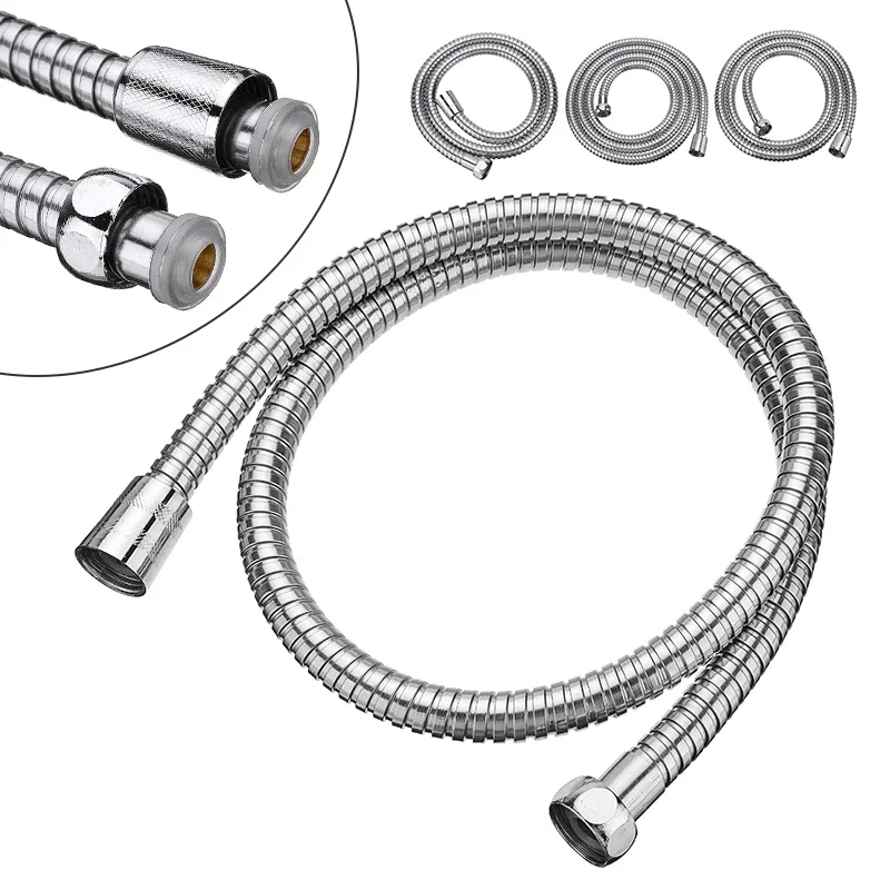 1m15m2mPlumbingHoses12StainlessSteelChromeFlexibleShower