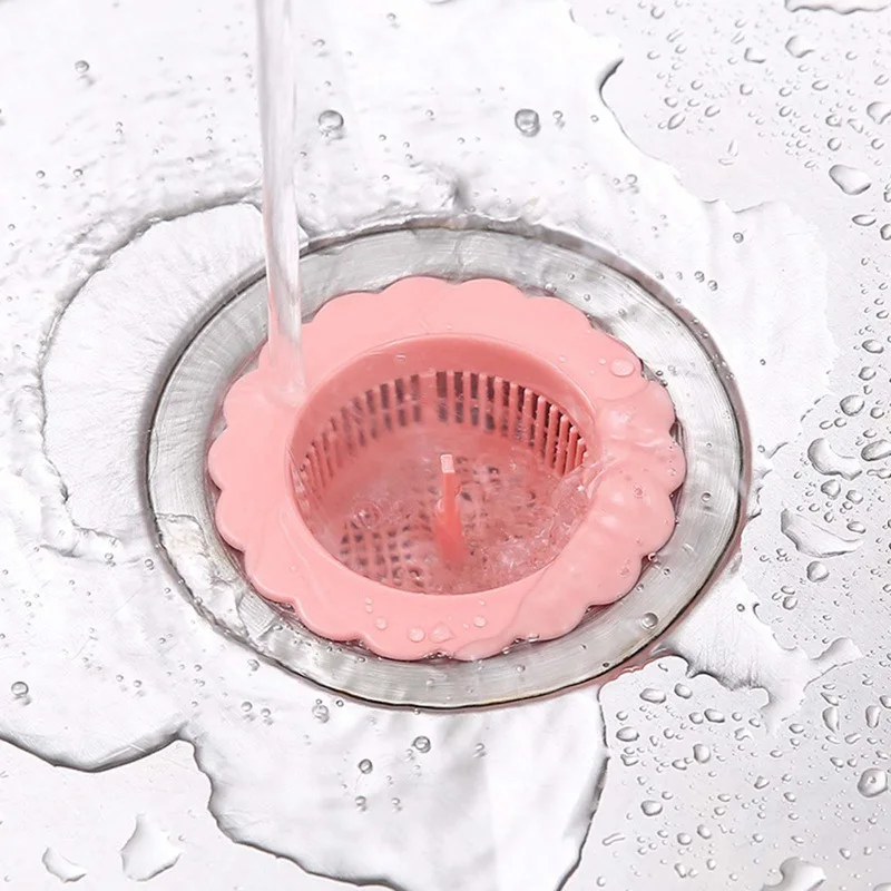 

1 Pcs Flower Sewer Drain Filter Cover Kitchen Basin Sink Strainer Bathroom Products Hair Stoppers Floor Drain Filter