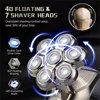 SEJOY 5IN1 Rotary Electric Shaver 7D Rechargeable Bald Head Beard Trimmer Razor 5