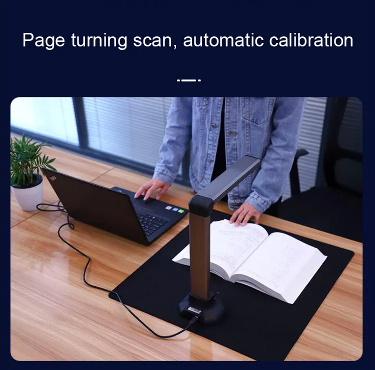 LSD03 Book Scanner 18 million pixels page turning automatic calibration OCR A3 A4 Portable Document Scanner with 6 pcs LED