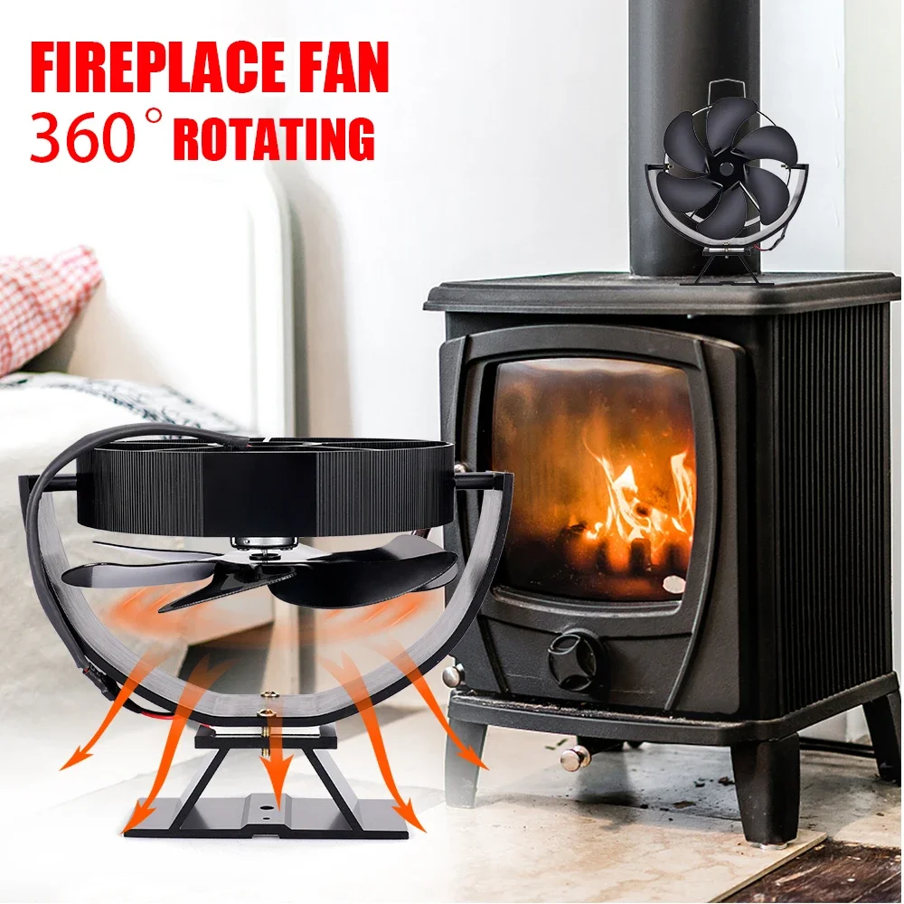 Ventilateur de poêle à feu, alimenté par la chaleur pour poêle à bois, ventilateurs de poêle à bois, ventilateurs de poêle à bois pour poêles/ cheminées avec thermomètre Ventilateur de poêle à feu, alimenté par la chaleur pour poêle à bois, ventilateurs de poêle à bois, ventilateurs de poêle à bois pour poêles/ cheminées avec thermomètre