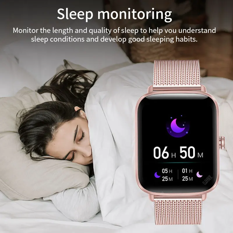 LIGE 1.69 &&Ʈ ð Ǯ ġ  ƮϽ ƮĿ Ʈ   ˶  Smartwatch For ȵ̵ iOS