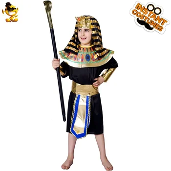 Kids Egyptian Pharaoh Cosplay Costume Halloween Costume King Prince Party Dresses Role Play Robe Performance Set 2024