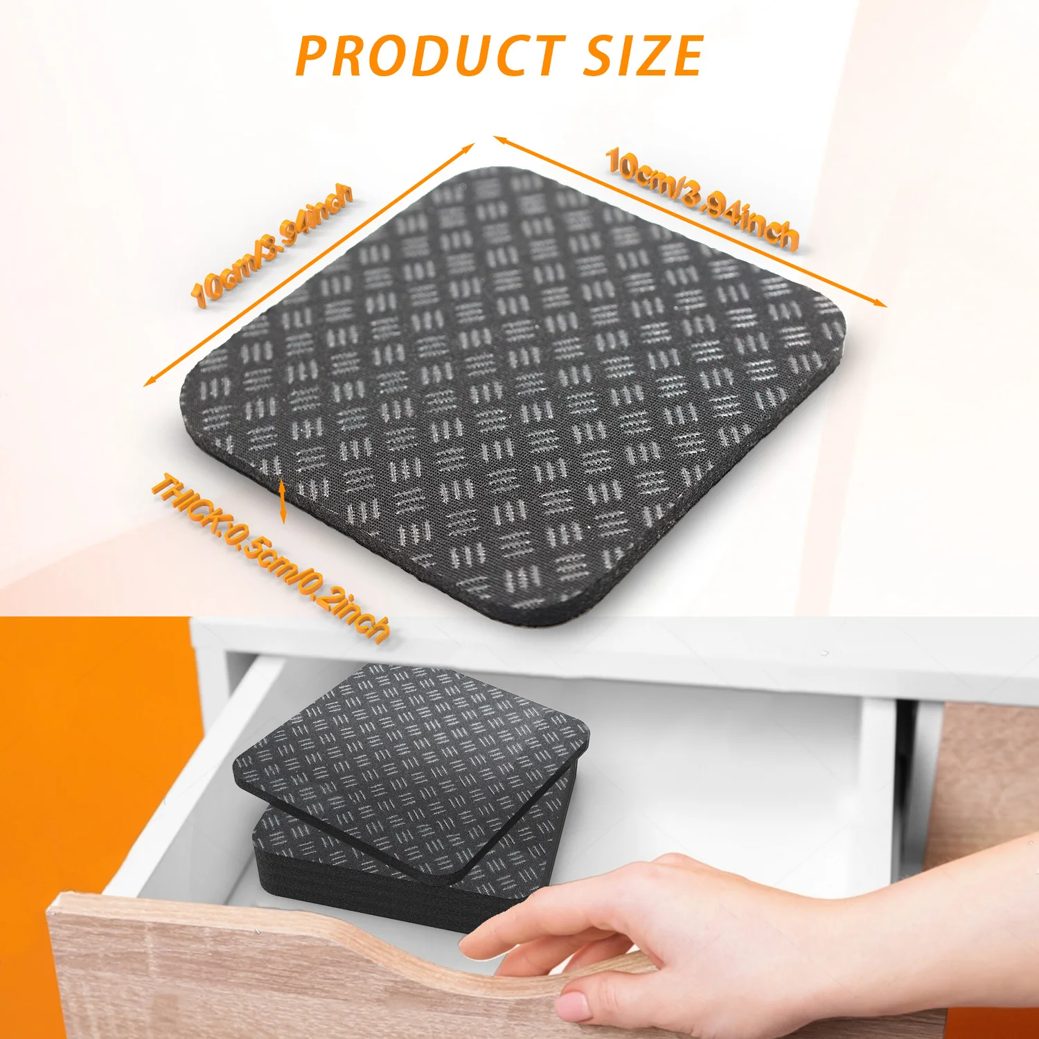 Anti-Slip Equipment Pads for Gym Machines Mats with Double-Sided Silicone Coating, Shock-Absorbing Floor Protectors