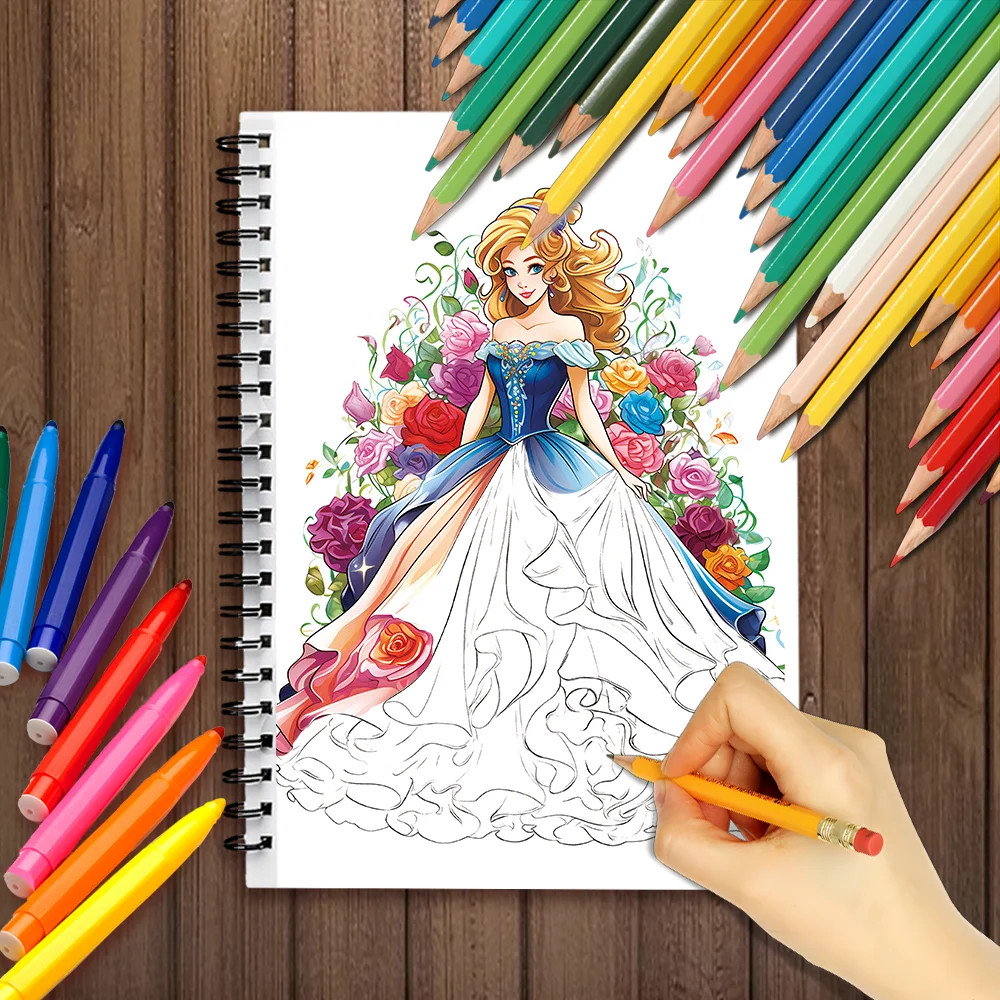 Spiral Coloring book -30 Sheets adult coloring book, 11.2 x 8.3 inches, 100g thick paper, drawing book, homecoming holiday gift 5