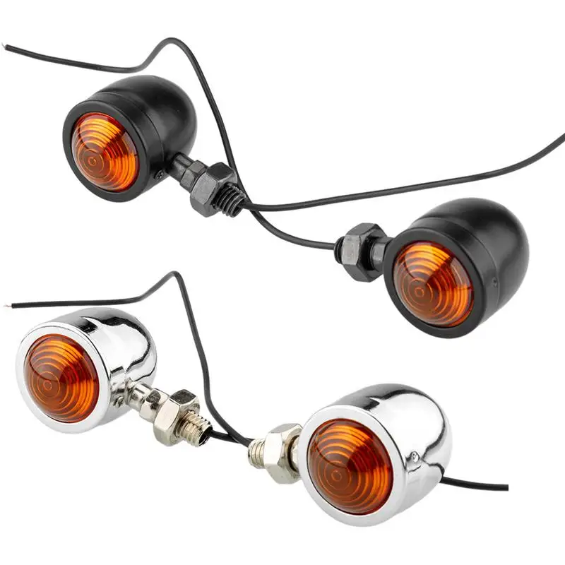 

Motorcycle LED Handlebar End Turn Signals Light Vintage Running Lights Turn Signals Bulb For Day And Night Riding Safety Lights