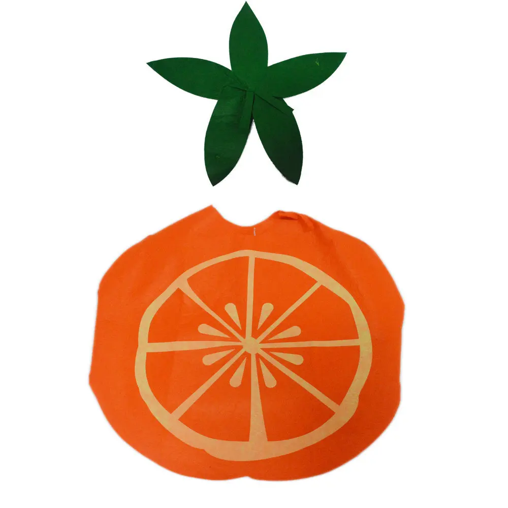 Children's Day Performance Costume Game Party Clothes School Performance Out Fruit Costume Fixture Non-Woven Orange