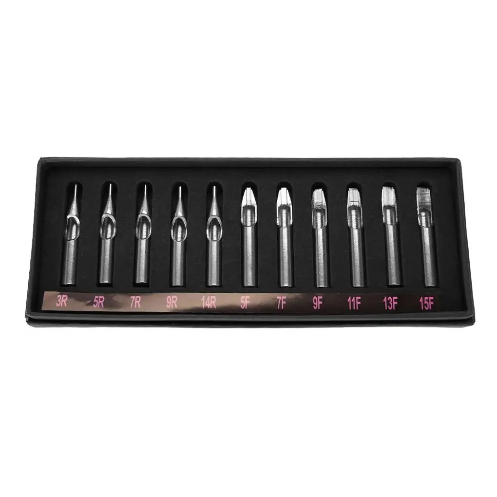 11 Pieces Tattoos Tips Skin Art Nozzle Convenience Fine Workmanship Makeup Supplies Workshop Accessories Skins Needle Tips Kit tattoo microblading needles disposable tattoo tips