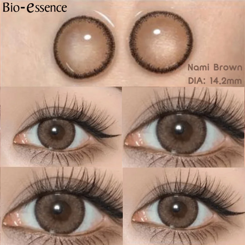 عدسات لاصقة طبيعية من Bio-essence للعيون مع عدسات...