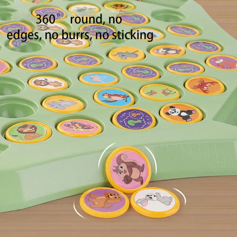 2-4 people animal/fruit chess 54 card memory international flip chess cartoon logical thinking cognitive animal learning chess 5