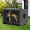 2 in 1 Large Heavy Duty Metal Dog Cage with Removable Divider Double Pet Crate Kennel for Animals with Cage Cover 1