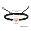 Women Memorial Ashes Bracelet Braided Rope Transparent Heart Mini Urns Ashes Holder Keepsake Jewelry Bangle Length Adjustable 3