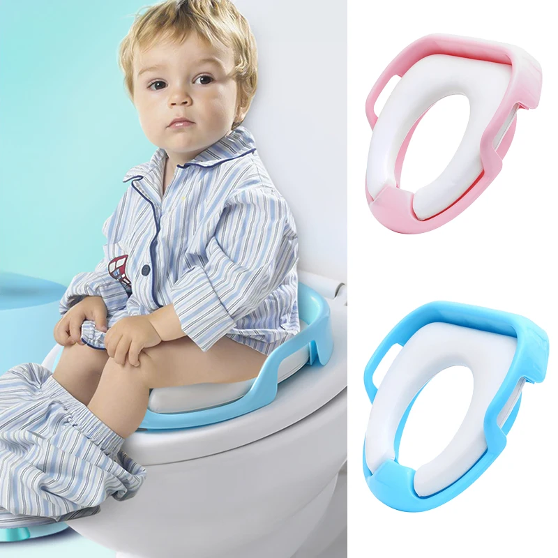 Newborn Potty and Seat Children's Portable PVC Baby Aid Toilet Training Handheld Thickened Comfortable Baby Toilet Sea potty training urinal children toilet seat portable potty