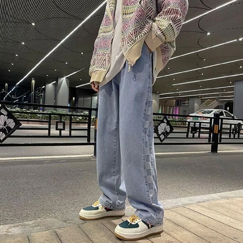 Men's Jeans Wide Baggy Jeans Man Y2k Pants Jean Mens Trousers Denim Shorts Streetwear Clothing Flared Male Cargo Ripped