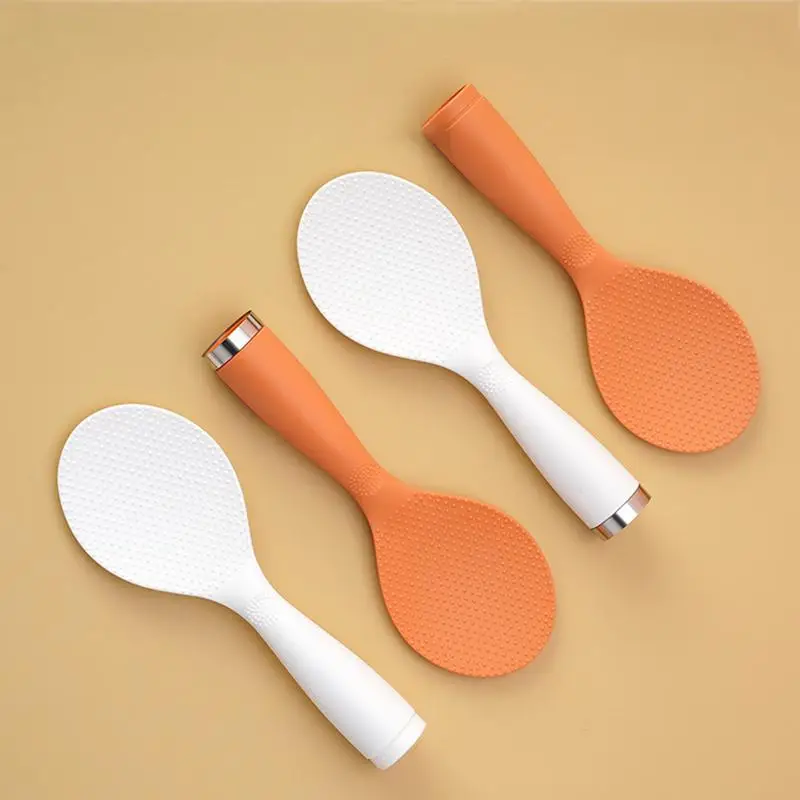 Non-Stick Standing Plastic Rice Shovel Long Handle Spoon Multifunctional Rice Scoop Cooker Spatula Tableware Kitchen Accessories plastic rice spoon cooking scoop